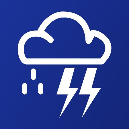 Thunder and Lightning Weather Iron on Decal